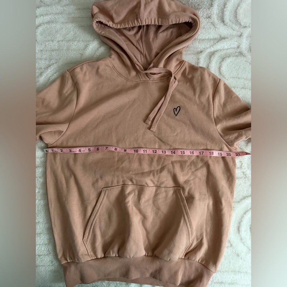 Women’s H&M Muted Light Pink Divided Hoodie, Size S, NWOT, Casual Comfy Sweater - Picture 8 of 9